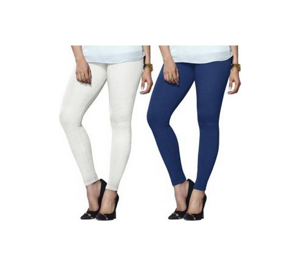 Women Comfortable Cotton Spandex Leggings 2 PCS Set