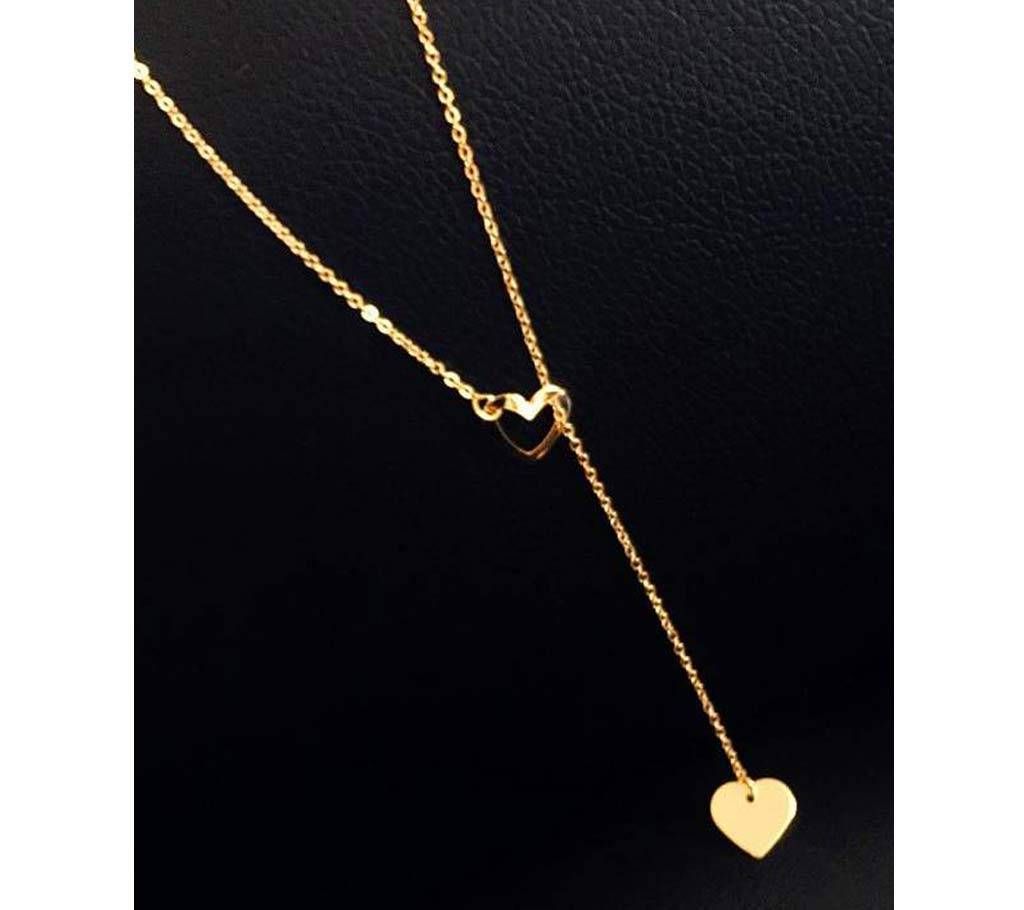 x92 Fashion Jewelry Gold Color Love Heart Long Pendant Necklace Adjustable Chain Necklace For Women Wedding Jewelry Wholesale
