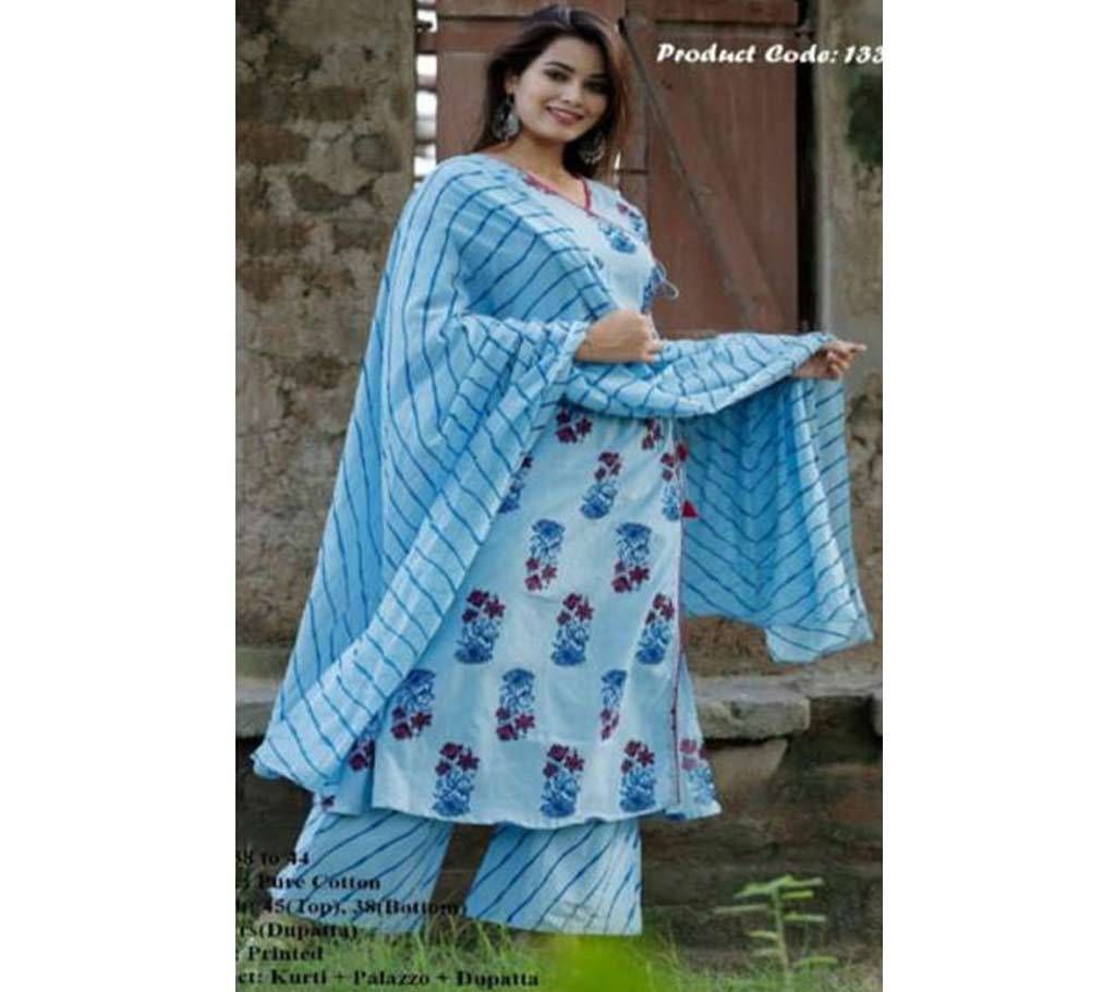 Unstitched Block print Salwar Kameez for Women