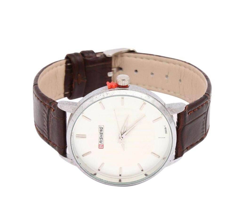 Chocolate Leather Chronograph Watch for Women