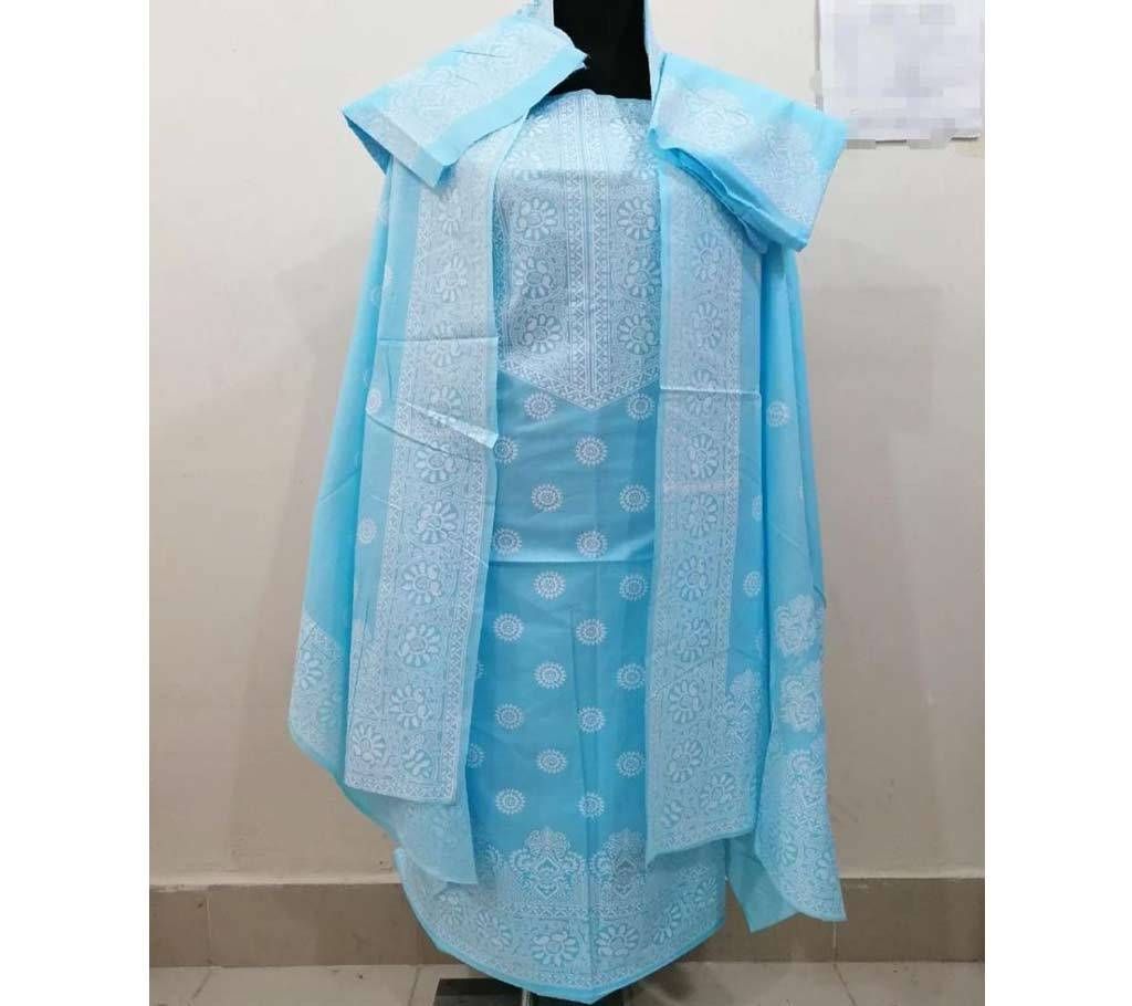 Unstitched Cotton Skin Printed salwar kameez for women 