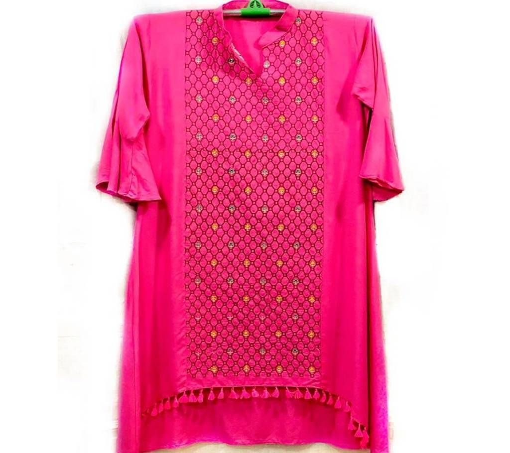 Semi Long Kurti Majenta