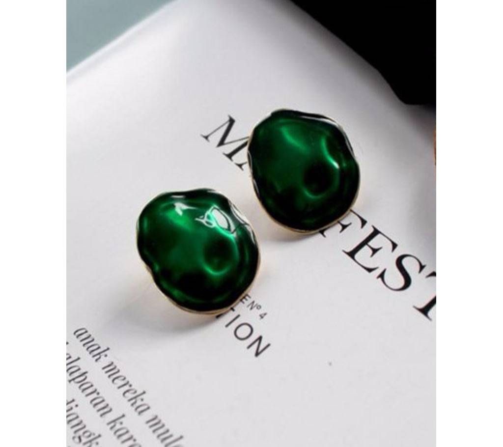 Dark Colour Gem Stud Earring For Women