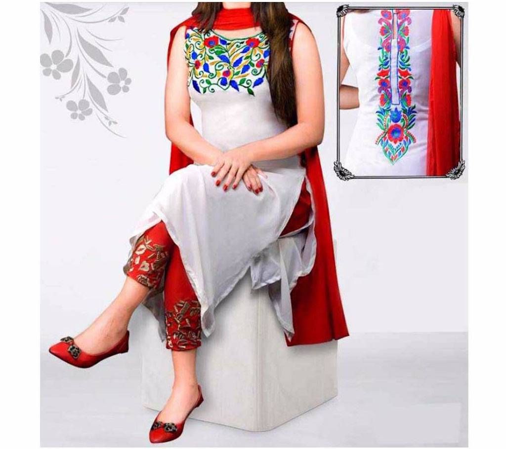 Unstitched weighteless georgette three pc