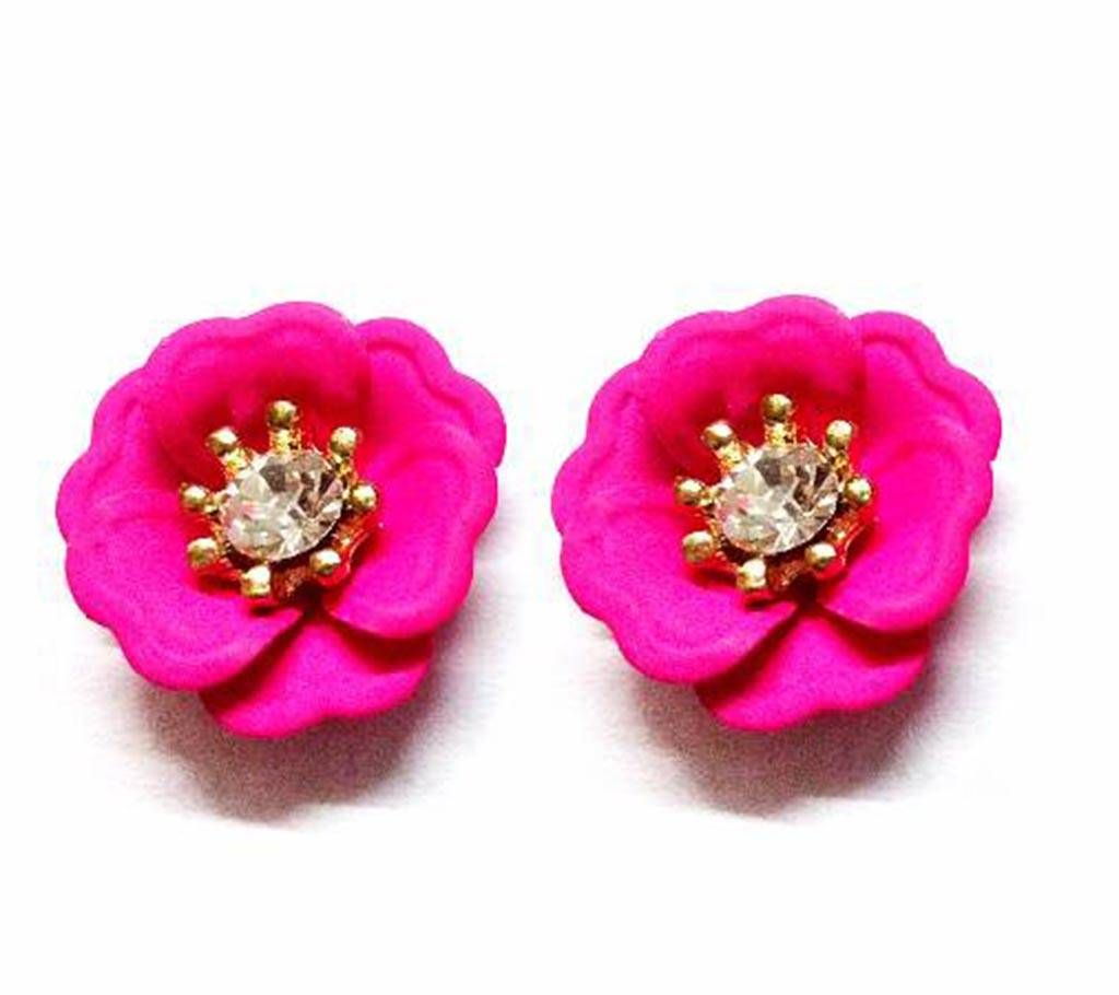 Magenta Earring