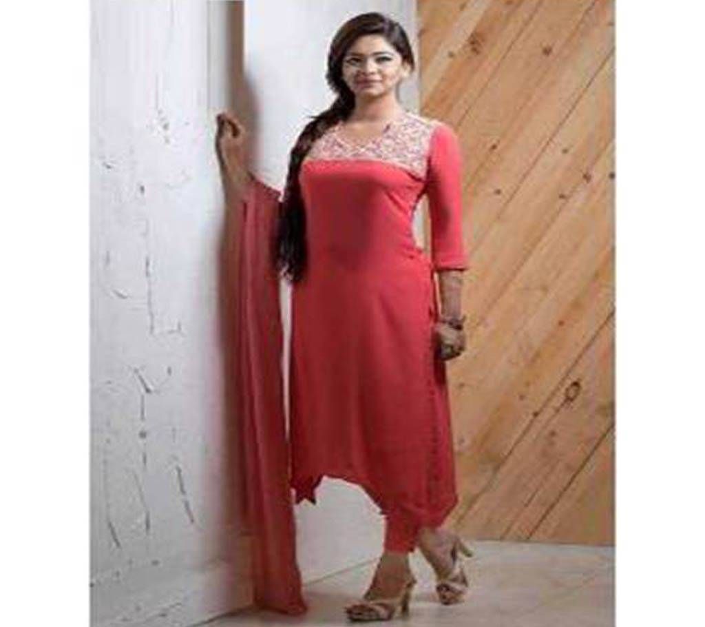 Unstitched Embroidery Cotton Three-pcs (Copy)