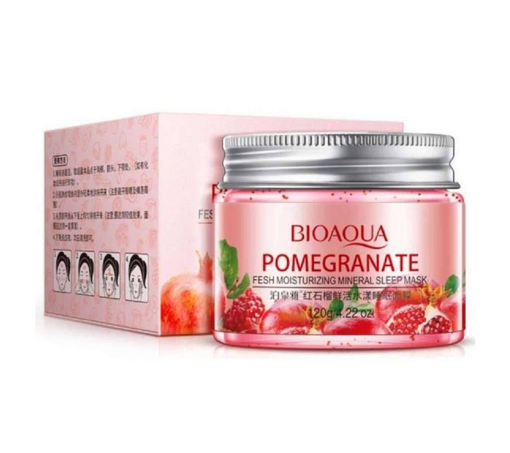 BIOAQUA Fruit Essence Pomegranate Night Treatment Moisturizing Mask, Renewal Facial Mask Skin Care Mask (Pomegranate)