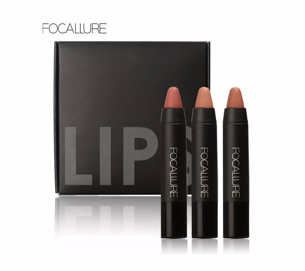 Focallure crayon matte lipstick set (3 pieces)