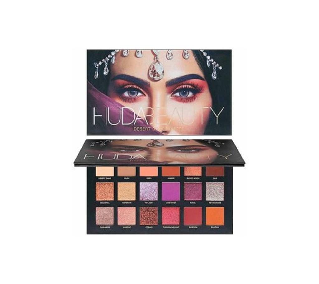 Original Huda Beauty Desert Dusk edition eyeshadow Palette - 18 Shades
