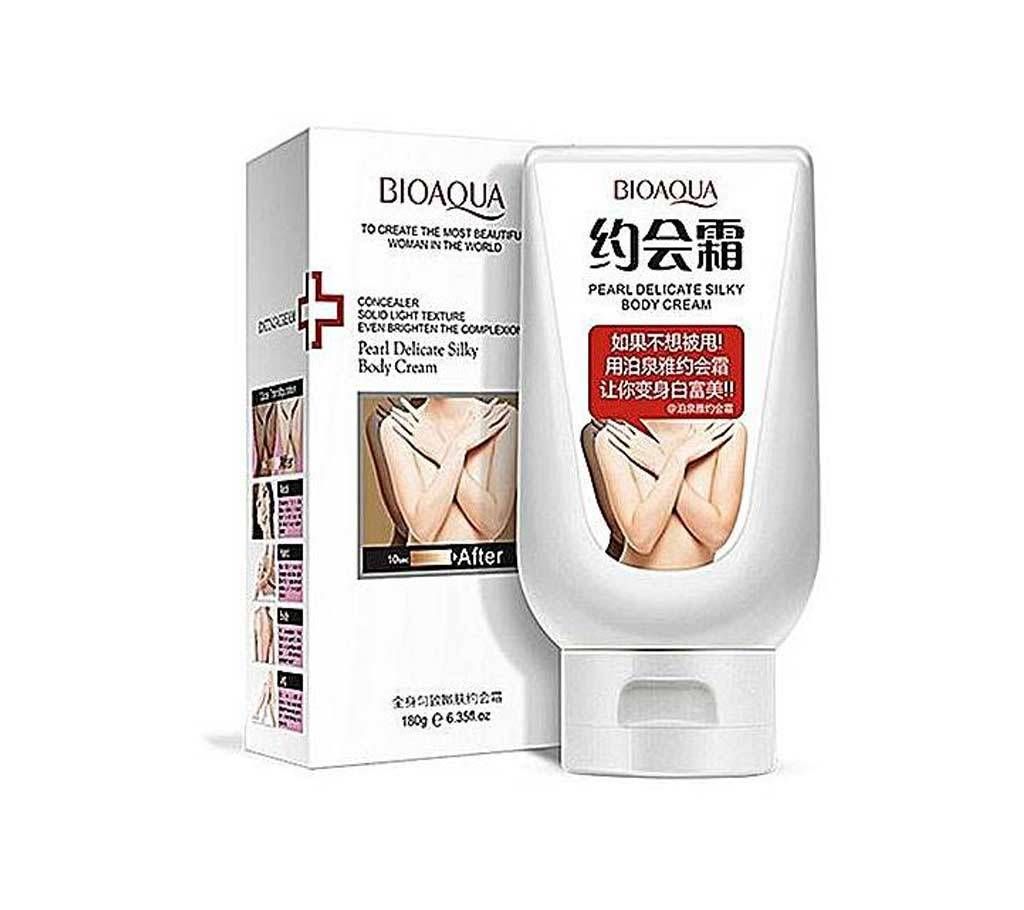BIOAQUA Pearl Delicate Silky Body Cream for Women - 180gm Korea 