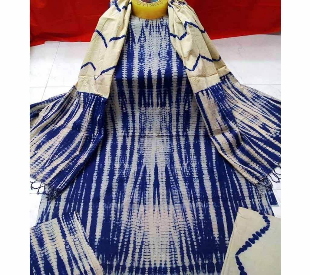 Unstitched Cotton Khushiyan Batik Three Piece 