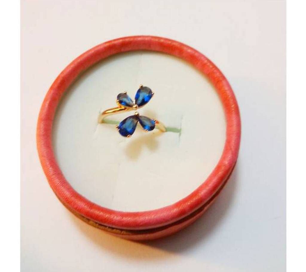 ADJUSTABLE BLUE LADIES FINGER RING