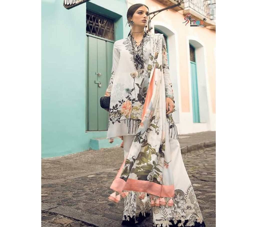 SADIA ASAD Unstitched Cotton Replica three piece 