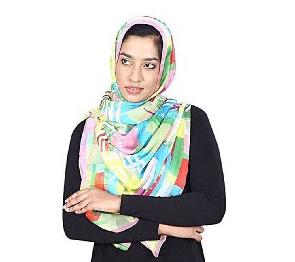 Multi Color Synthetic Hijab For Women