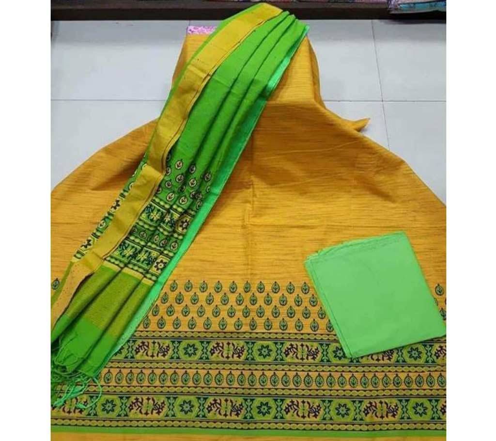 Unstitched Tangail Taant Cotton Three Piece