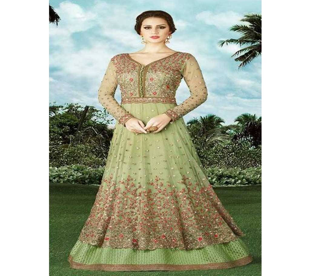 Semi-stitched Embroidery Weightless Georgette Lehenga - Copy