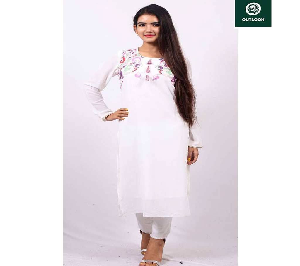Outlook Multi-Color Hand Embroidery Ethnic Top for Women