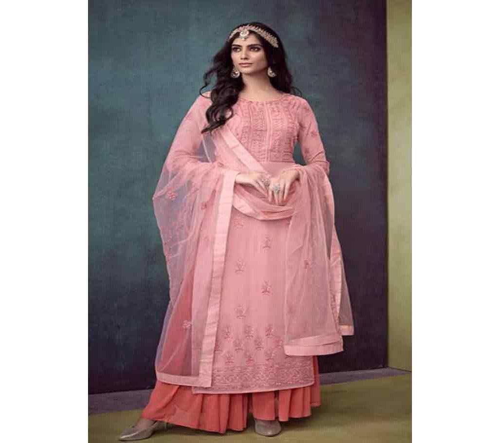 un stitched Indian Georgette replica three piece 