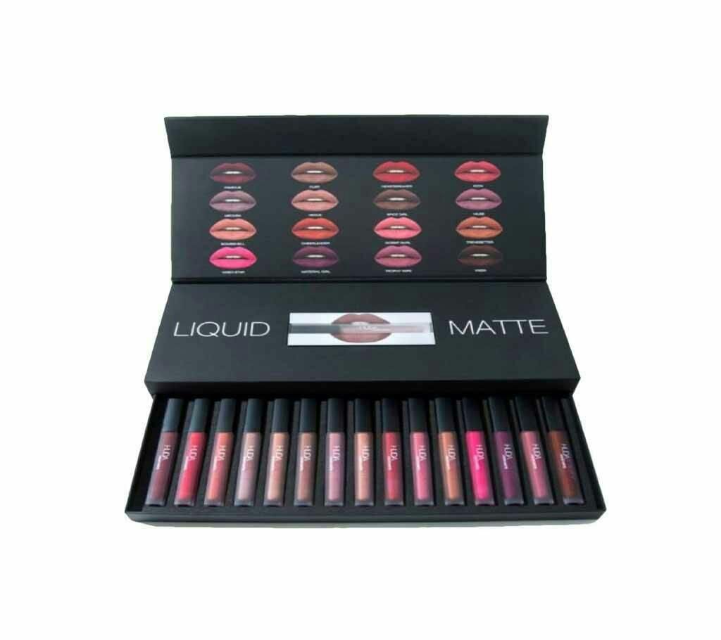 HUDA Beauty Liquid Matte Lipstick 16 Set Box PRC