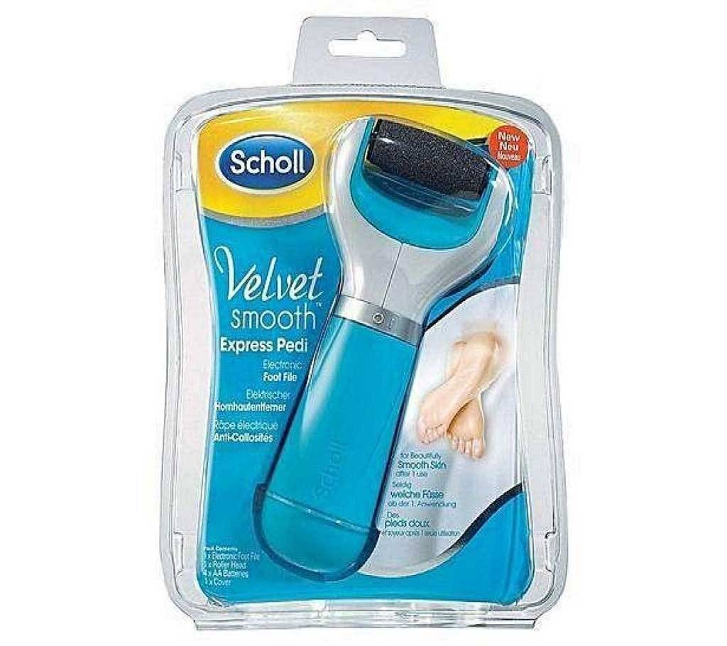 Velvet Smooth Electronic Foot Cleaner - Blue and White