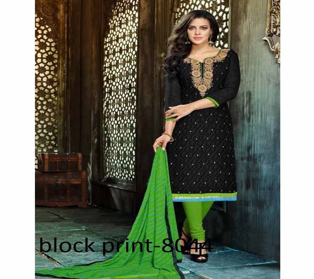 Unstitched block printed Rajdhani voyel cotton Salwar Kameez St block-8044 Copy