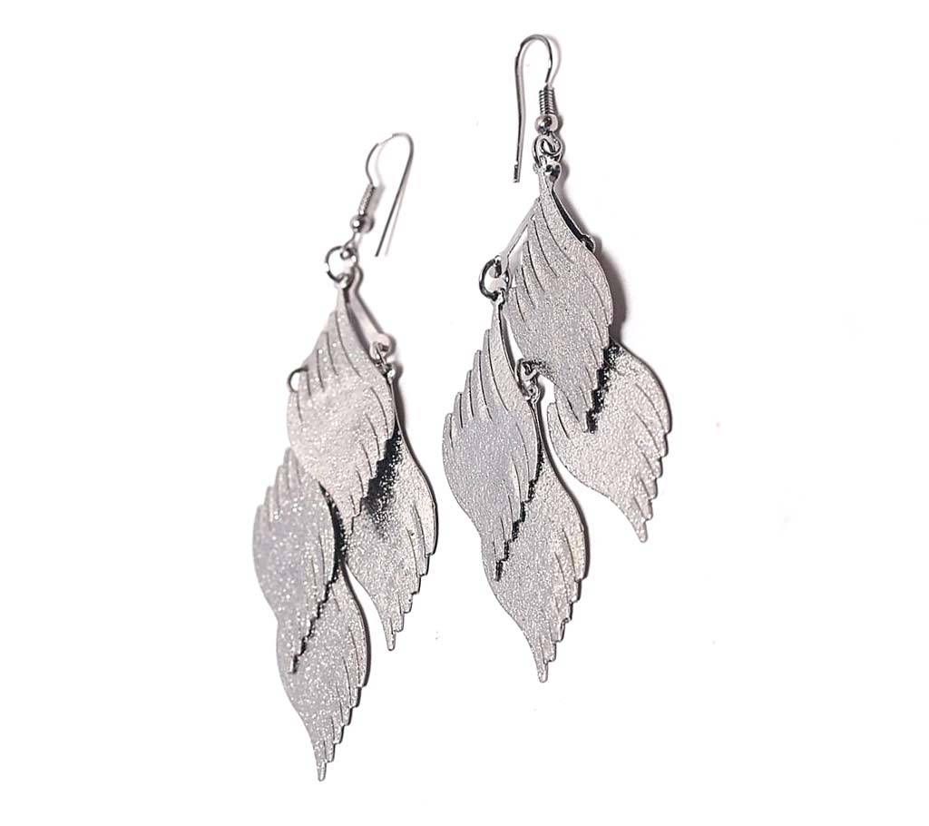 Silver designs earring for women  color charm earring