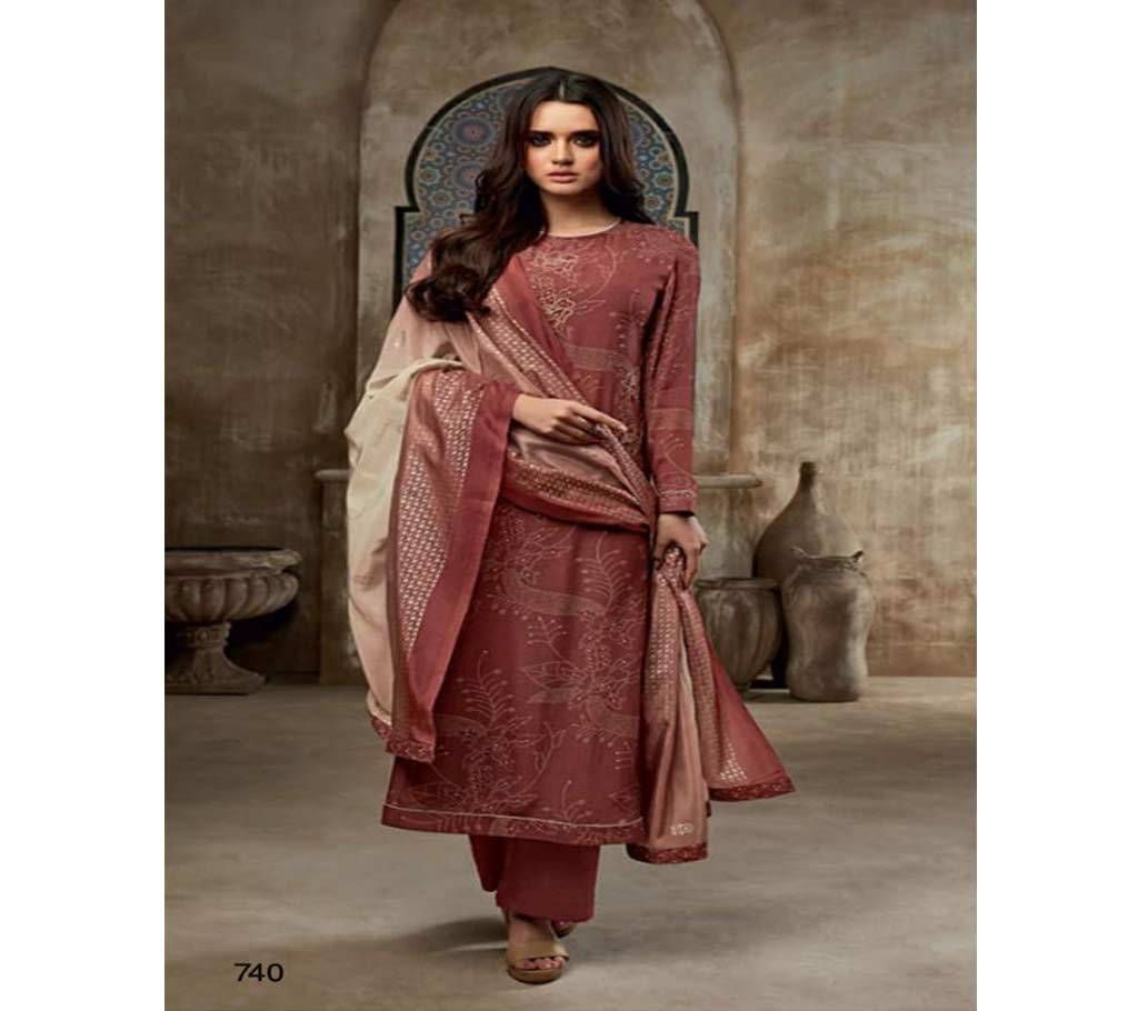 Sarg Shiny Gems - 740 Unstitched Georgette silk Suit