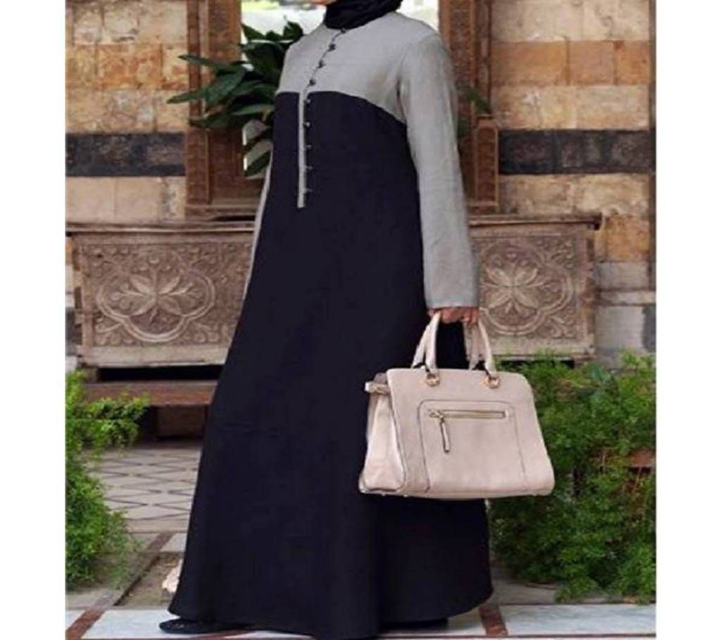 Ash & Black Half-BMW Borka For Woman