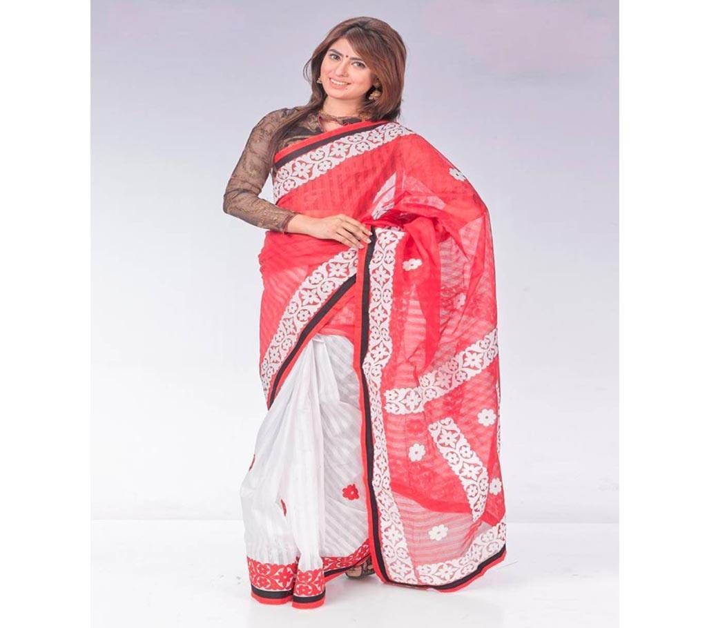 Step Kota Applique Saree