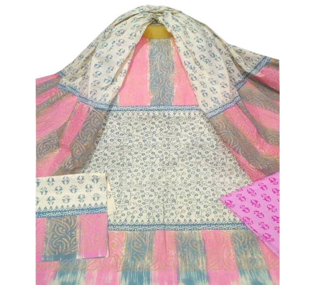 Unstiched block printed salwar kameez for woman seblock-1007