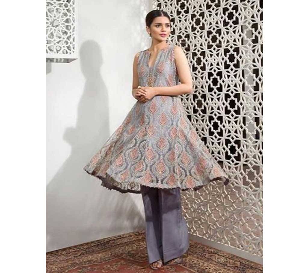 Unstitched Juvi Rangreza Vol 6 Cambr - 41004 - Smoky Ash