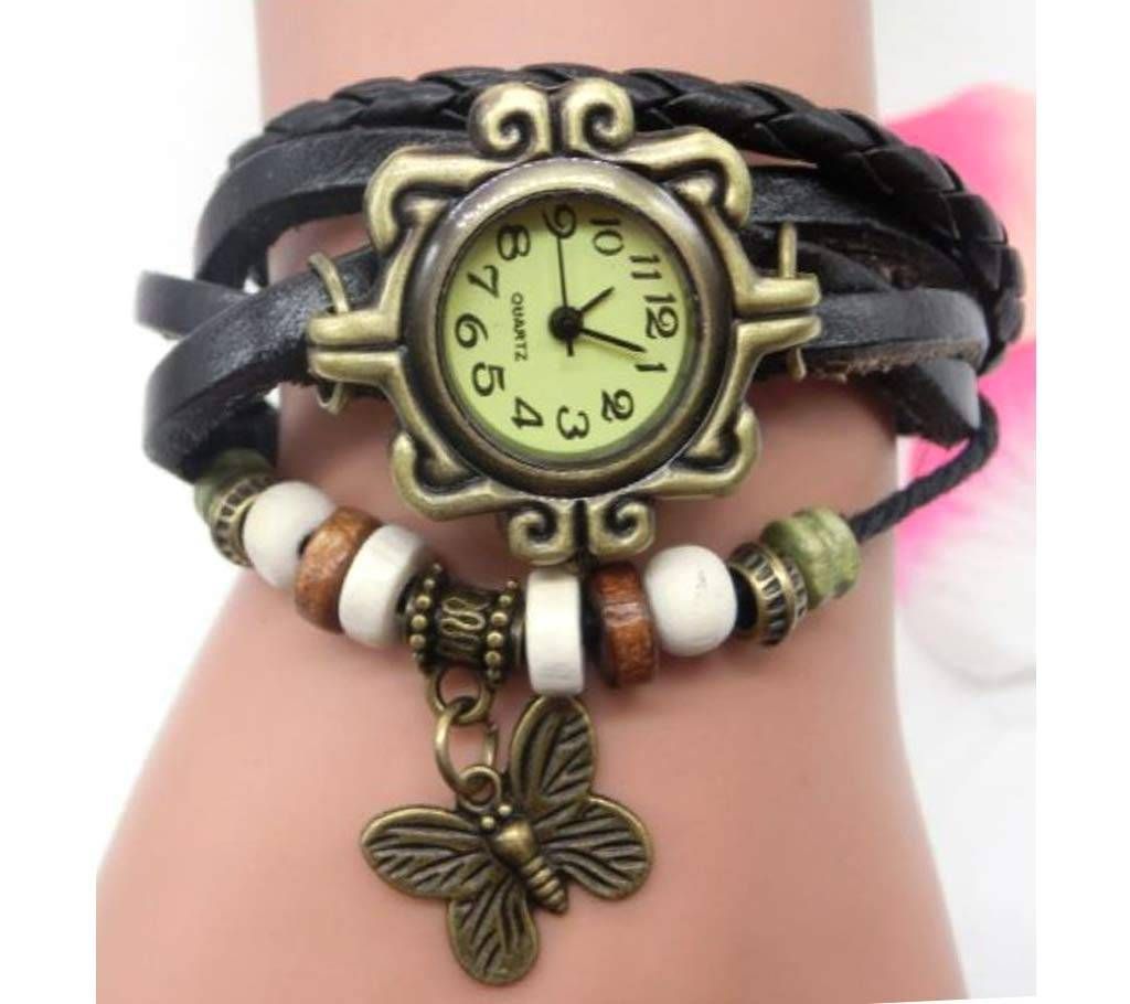 Ladies and children watch butterfly pendant watch