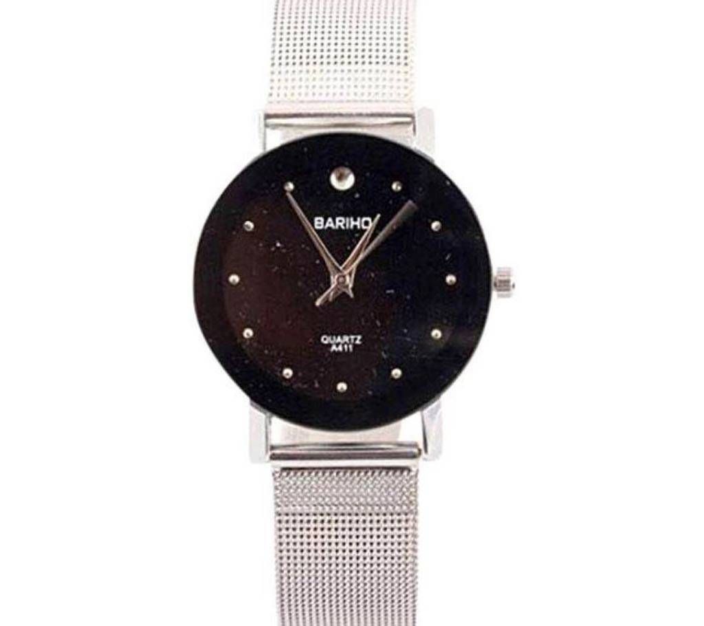 Stainless Steel Ladies Analog Watch Black & Silver (Copy)