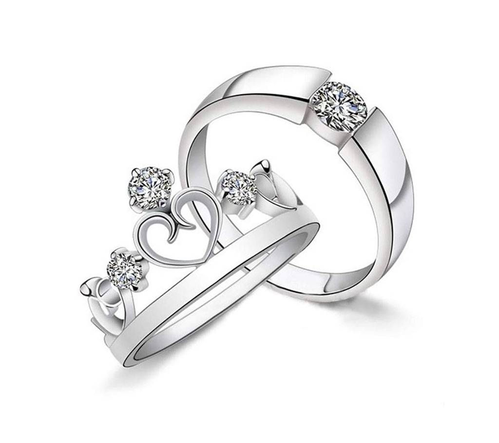 Valentines King - Queen Crown কাপল ফিঙ্গার রিং
