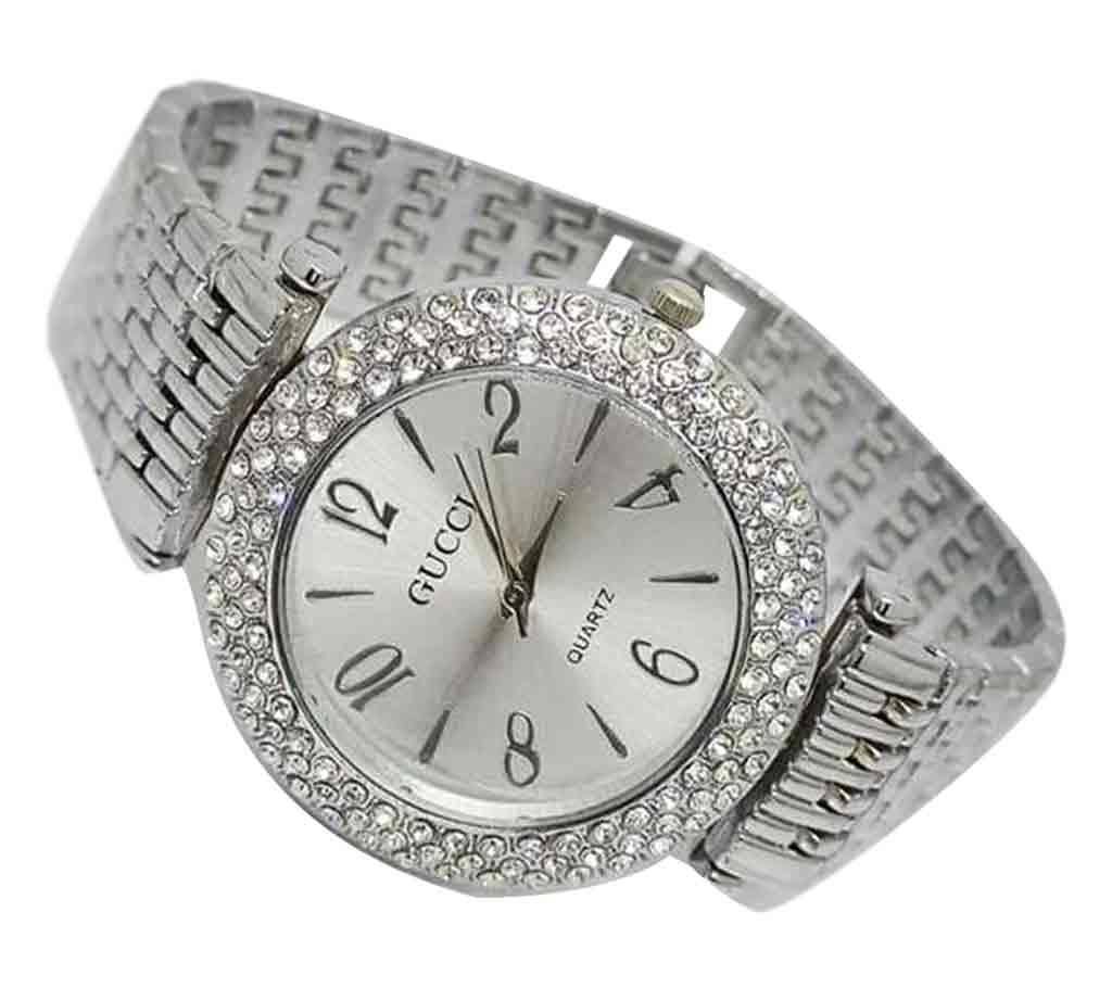 Diamond cut setting premium replica women watch