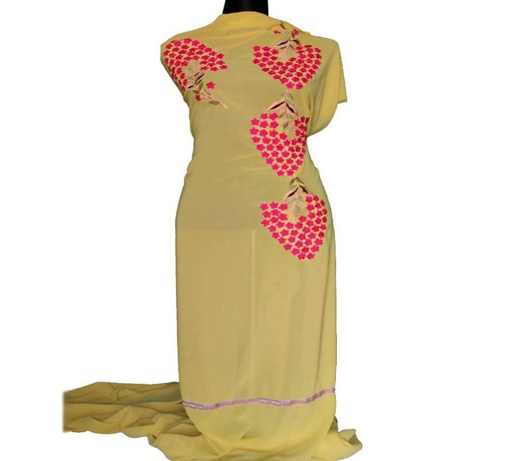 Unstitched Machine Embroidery Dress- Product Code 111