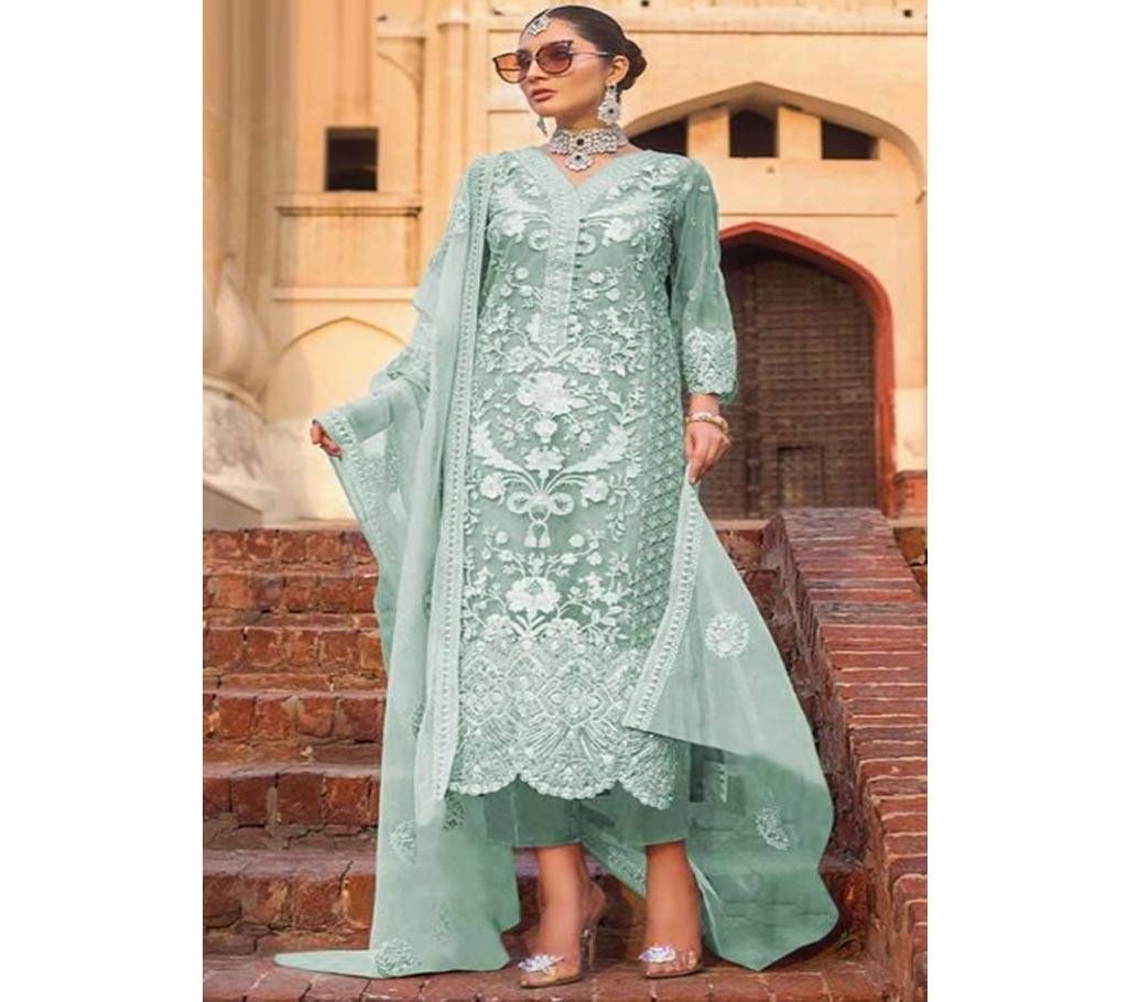 unstitched Net Salwar kameez for Women 