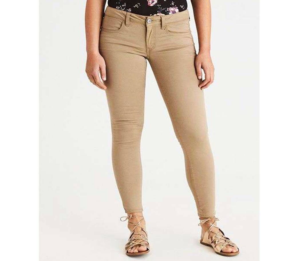 Ladies Denim Pant -Light Brown