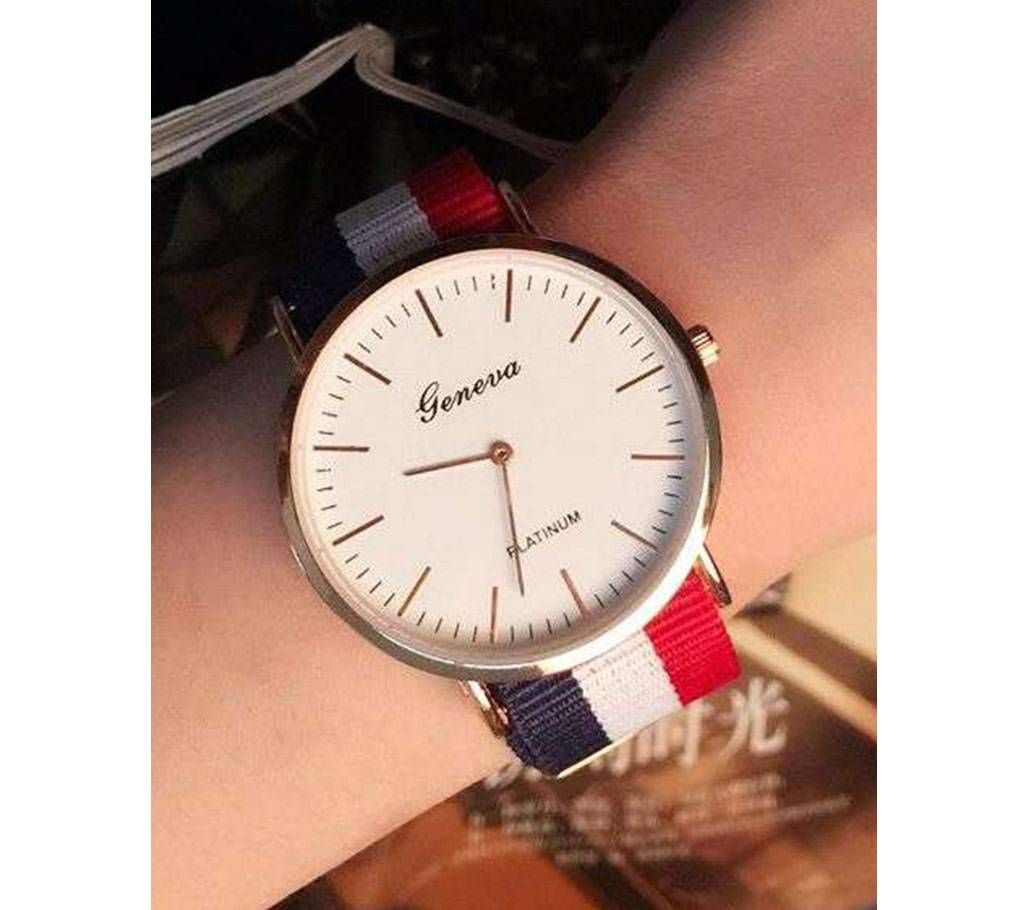 GENEVA Nylon Quartz Watch For Women