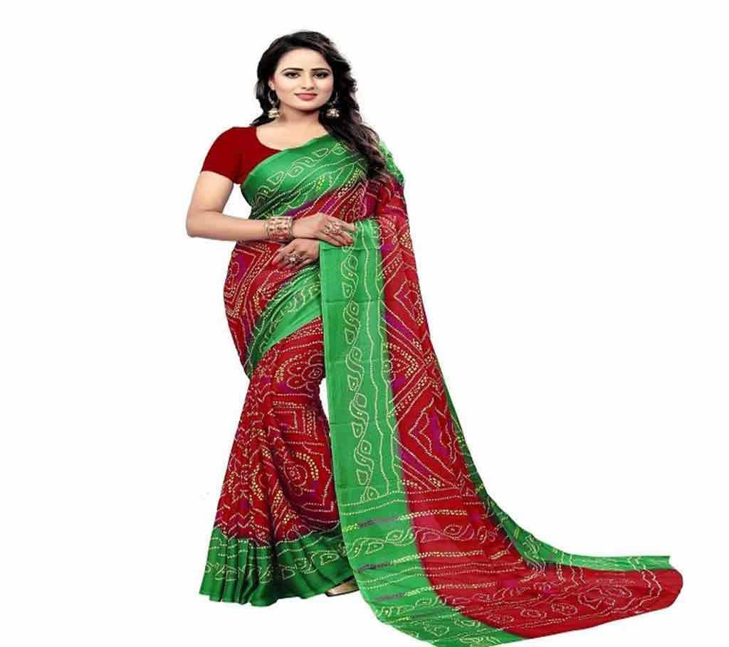 Indian Chundri Silk Saree With Blouse Piece 139  SGM