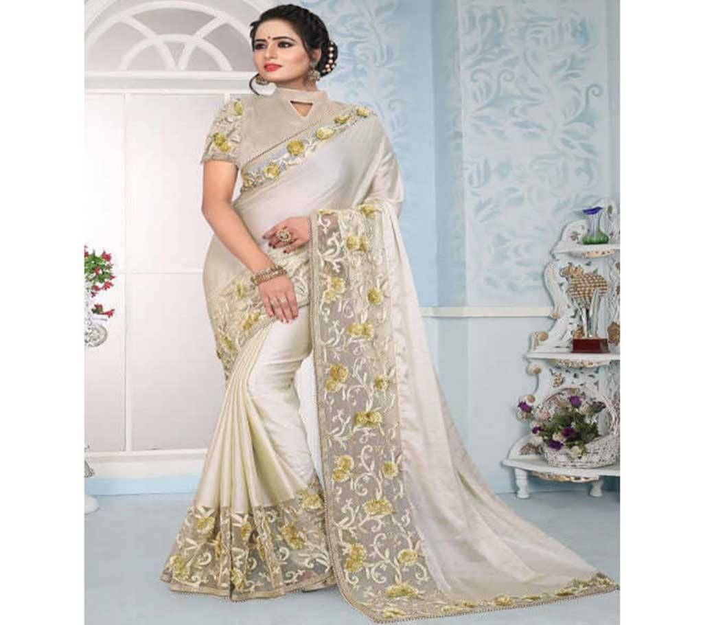 Indian Georgette Saree For Women-Off White