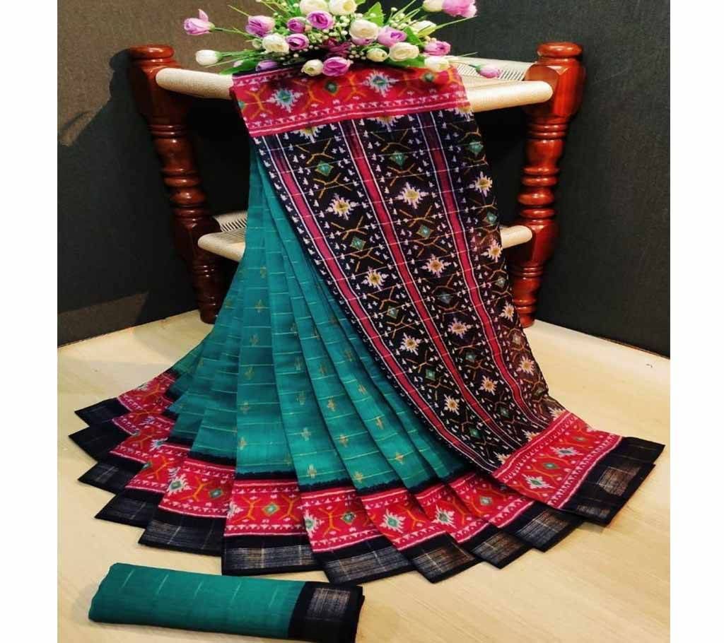 Indian Cotton Print Saree12 With Blouse Pcs 