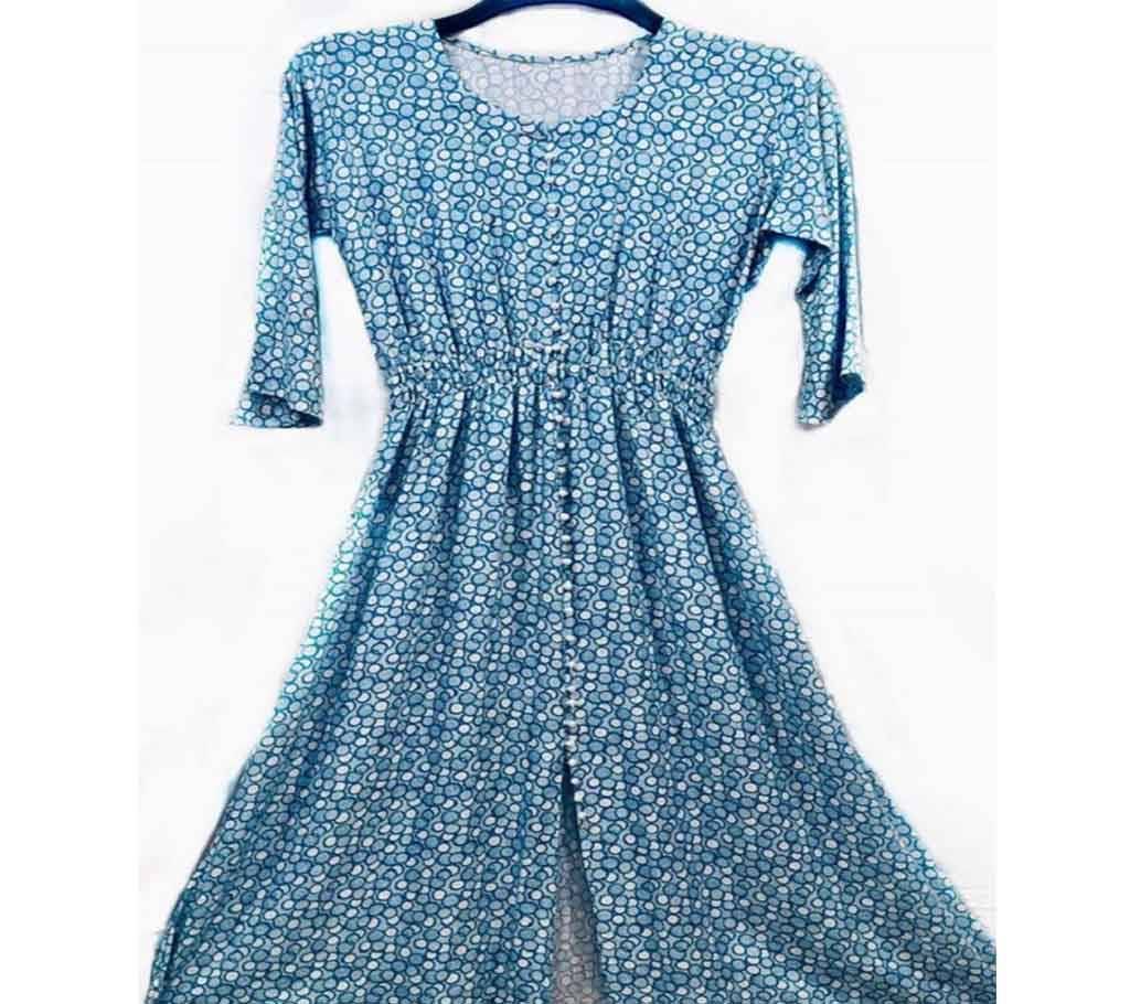 Semi Long Kurti Blue