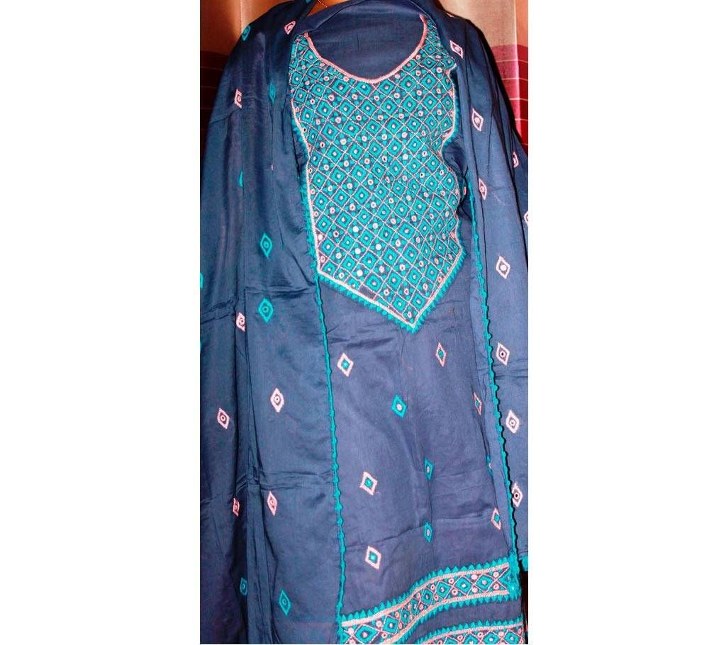 Unstitched Handicraft Cotton Three Pcs