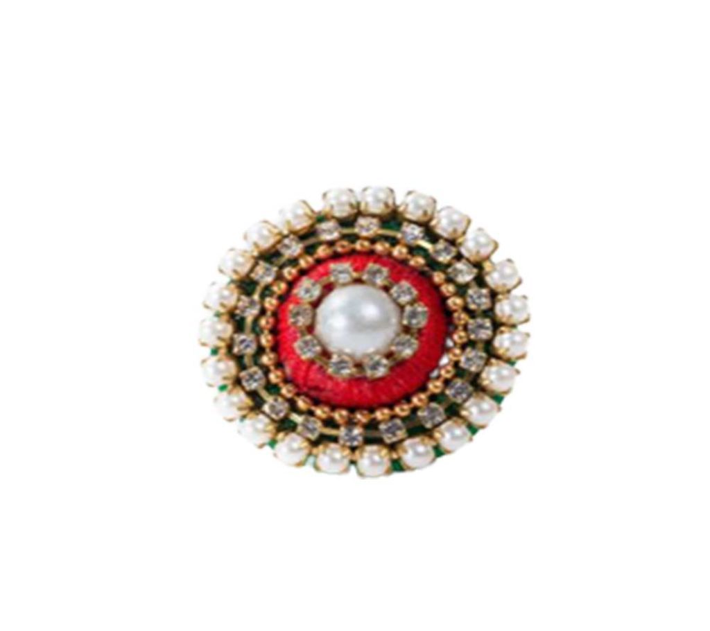 Red & Green  Color Silk Finger Ring