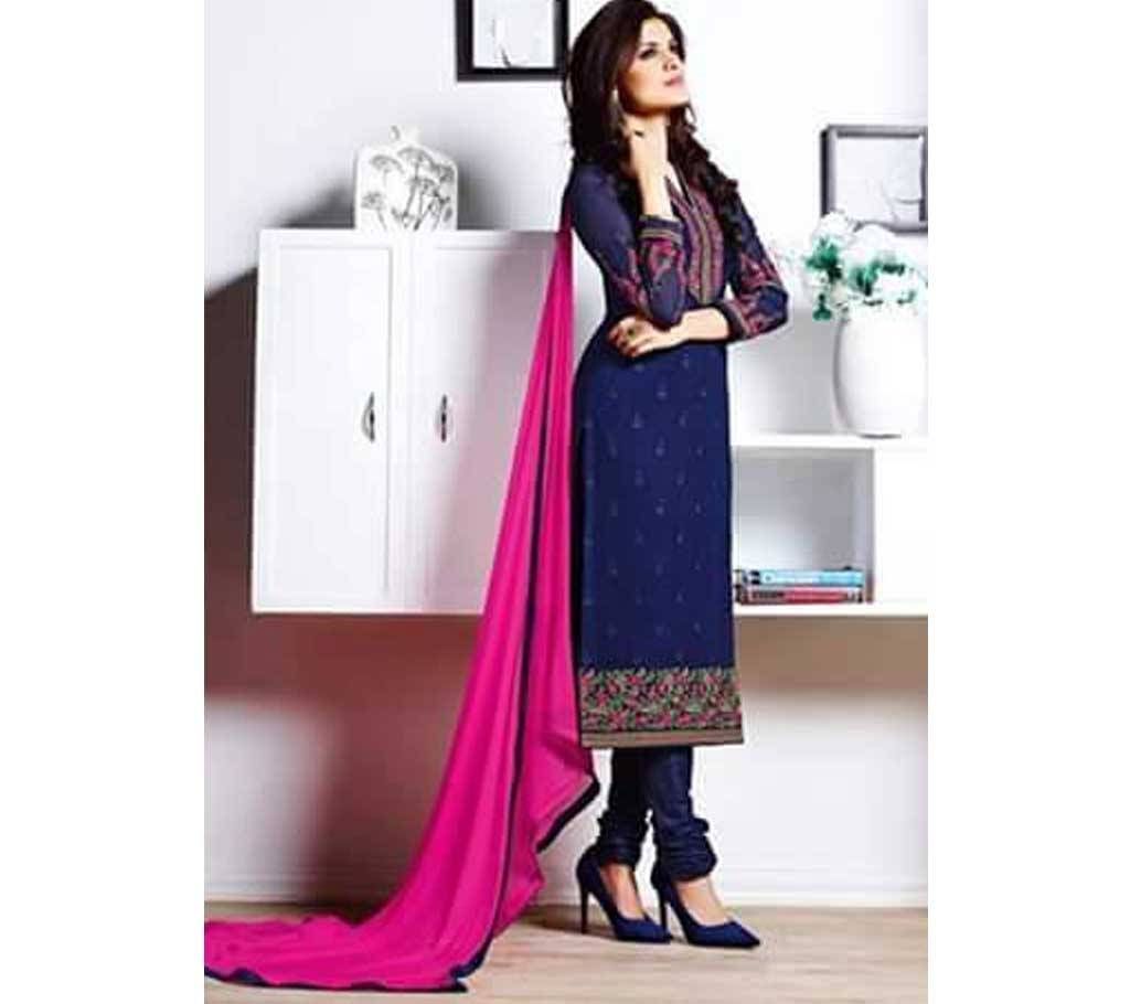Unstitched geoprgette embroidery three piece-copy  