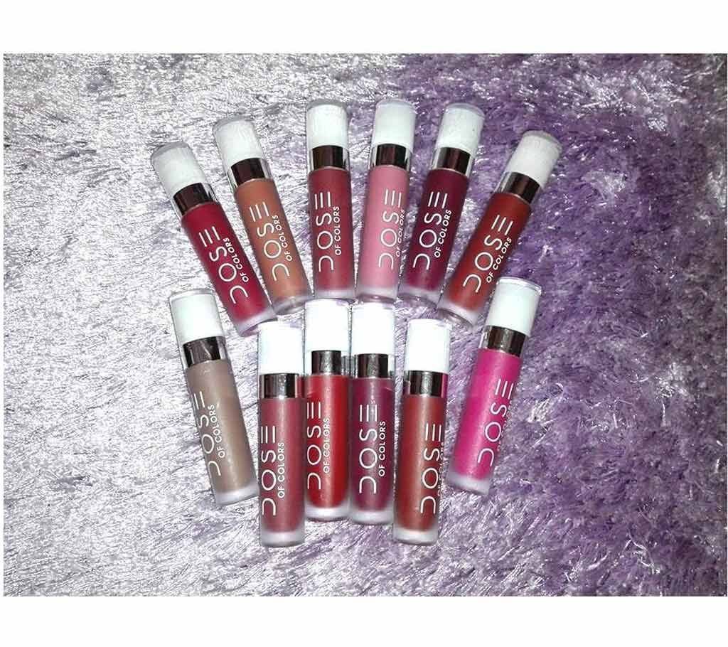 12 Piece DOSE OF COLOR MATTE Lipstick - USA