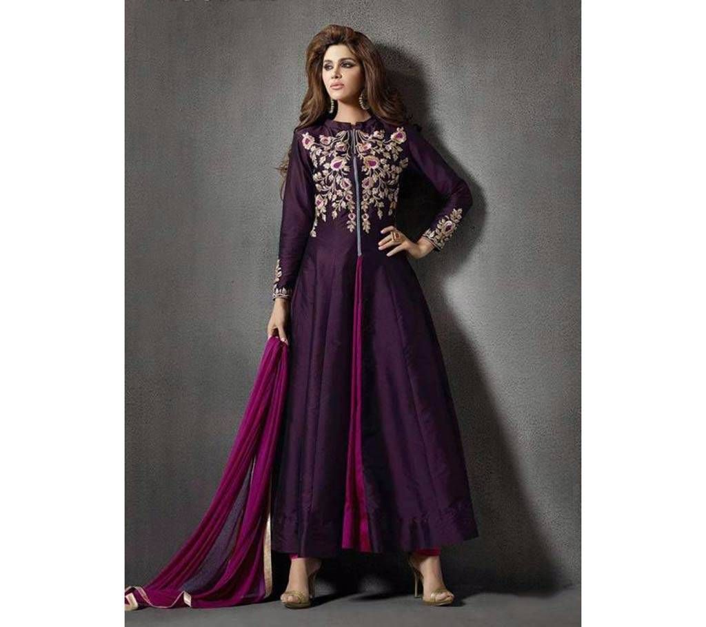 semi stitched Georgette embroidery long dress- copy 
