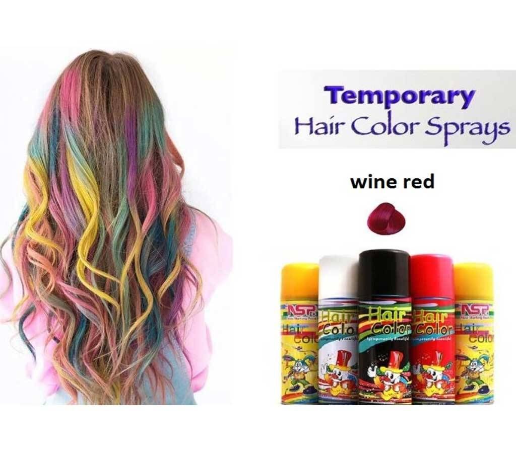 Temporary Hair colour spray Wine Red