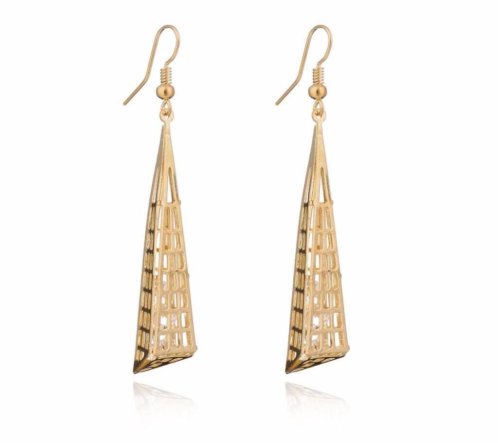 MissCyCy Stereoscopic Hollow Geometric Earrings For Women Gold Color